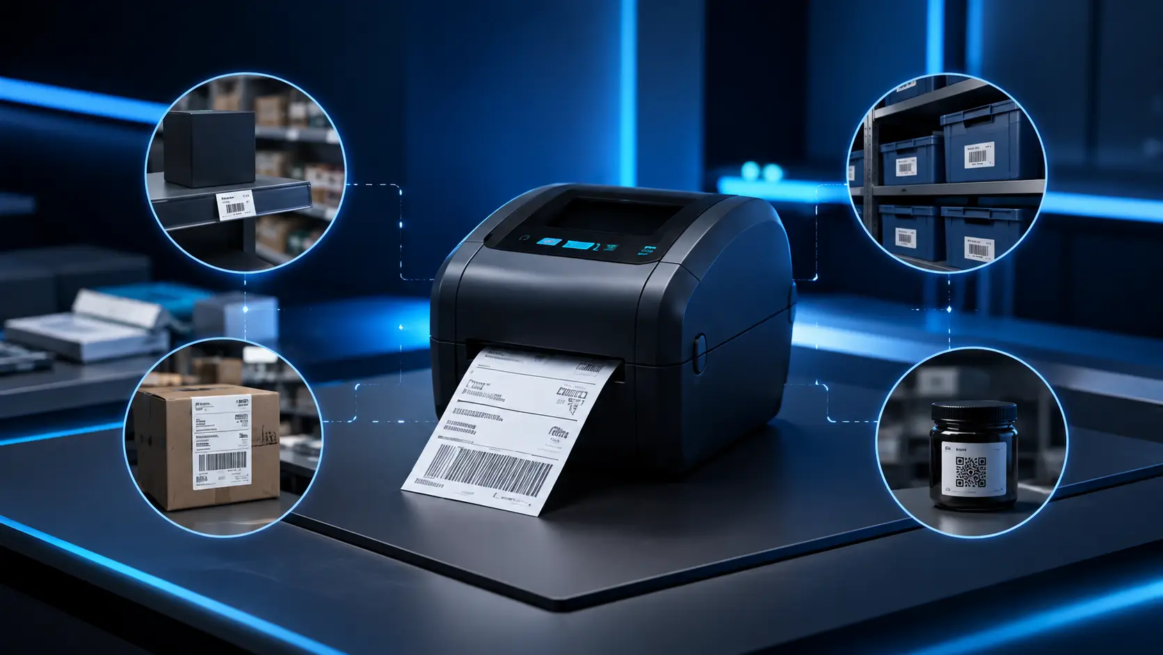 Imprimante d’étiquettes pour commerce dans un environnement professionnel