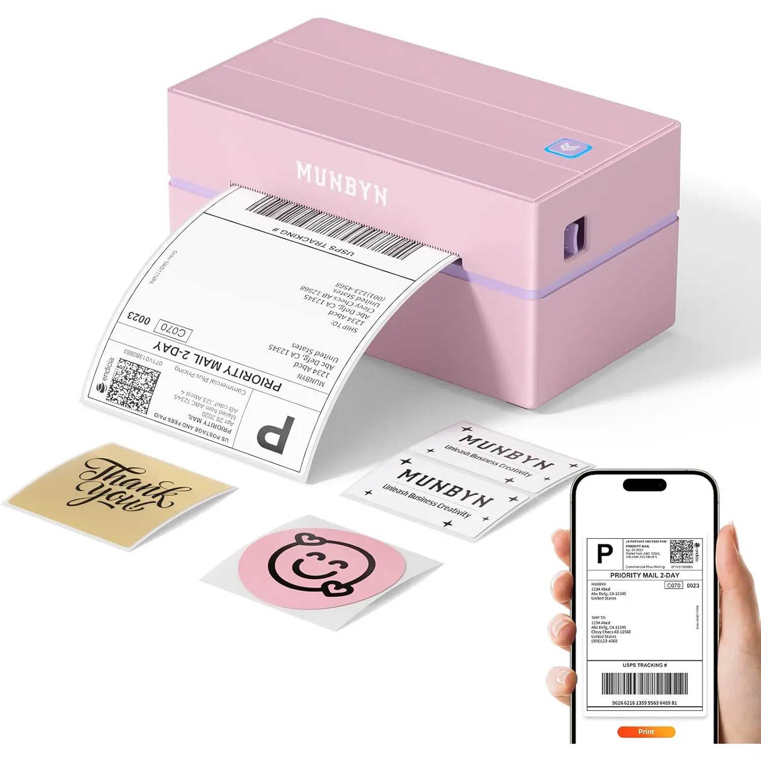 MUNBYN Bluetooth 4 × 6